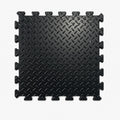 Solid 8mm rubber gym garage tiles  50x50cm flooring hard wearing durable + edges