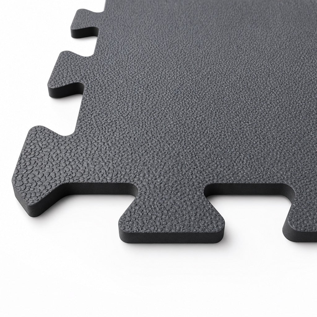 Solid 8mm rubber gym garage tiles  50x50cm flooring hard wearing durable + edges